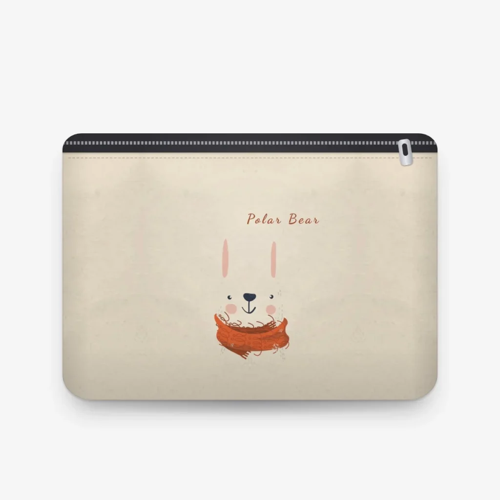 Polar Bear Bunny Pouch, front view