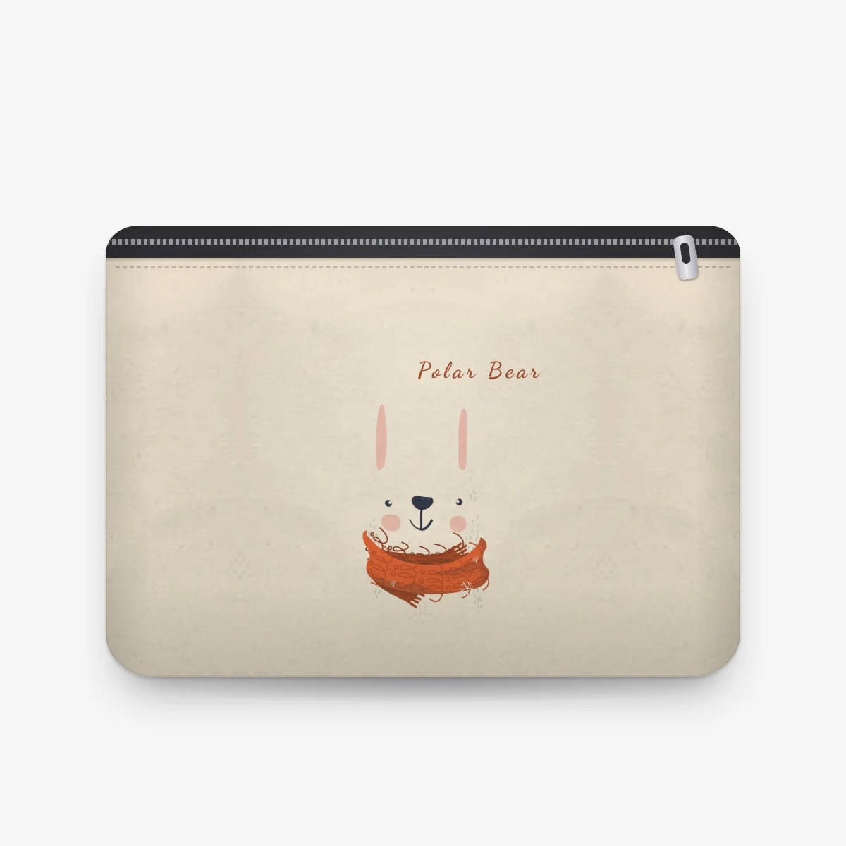 Polar Bear Bunny Pouch, front view