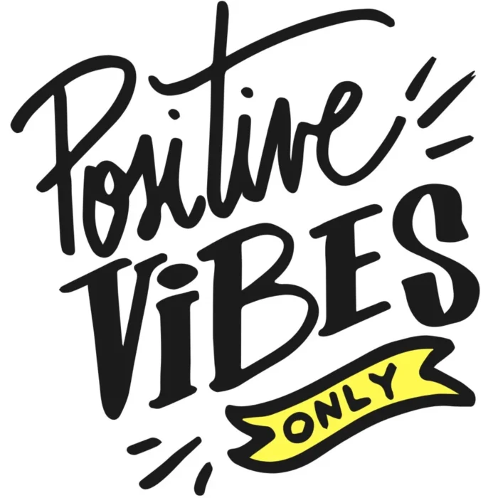 Positive Vibes Tote design, flat