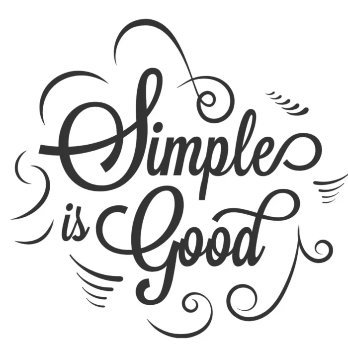 Simple Is Good Tote design, flat