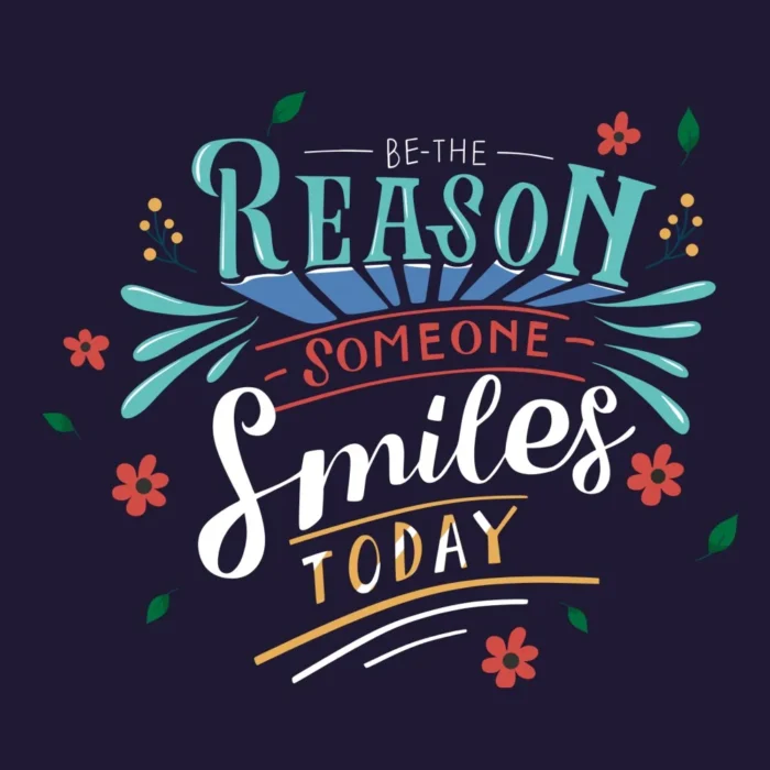 Smile Today Tote design, flat