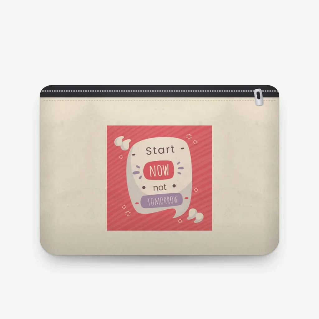 Start Now Pouch, front view
