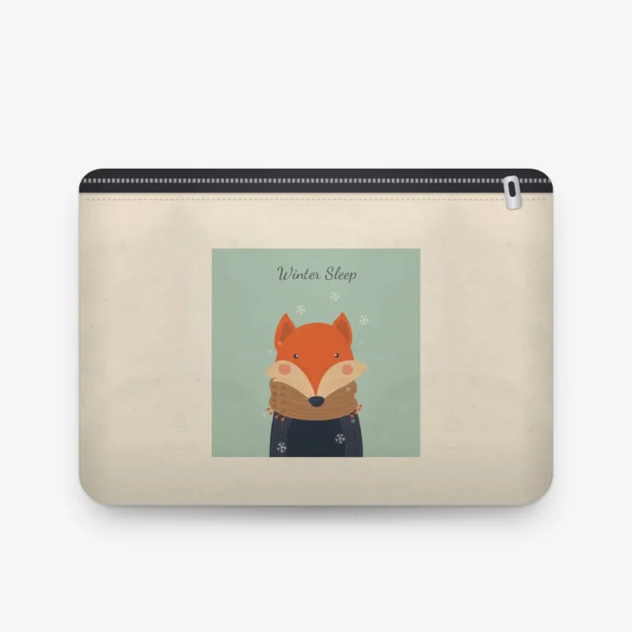 Winter Fox Pouch, front view