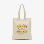 Yellow Floral Frame Tote