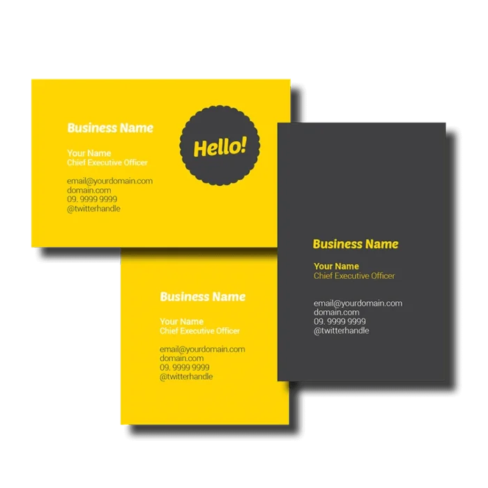 Bold Yellow Business Cards