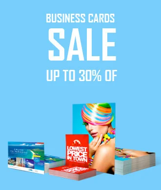 Business cards sale: up to 30% off