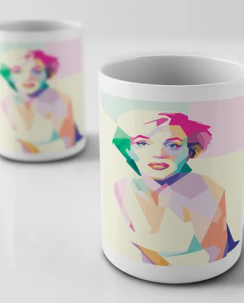 Pop-Art Portrait Mug Pair
