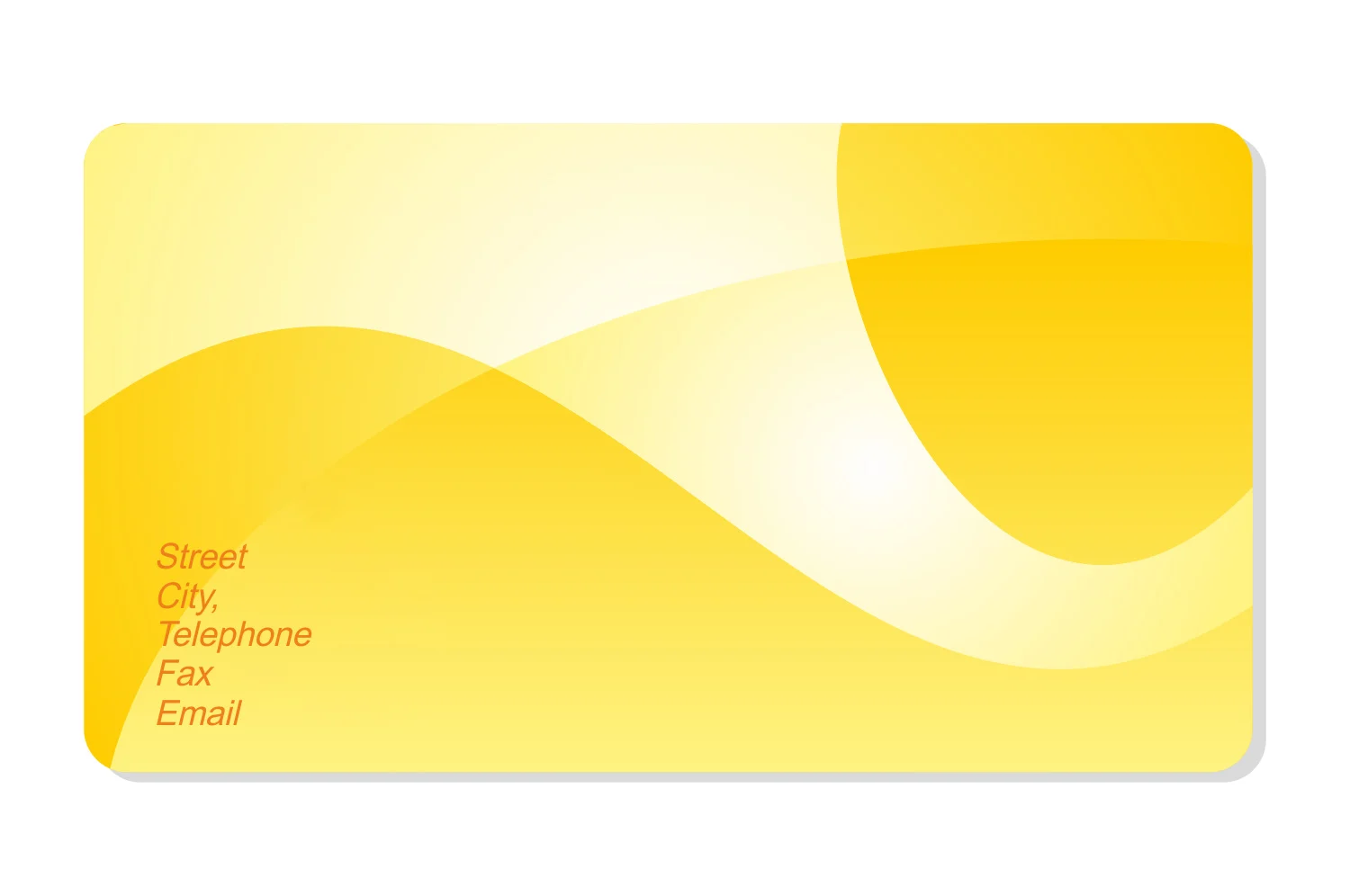 Bold Yellow Business Cards - Image 1