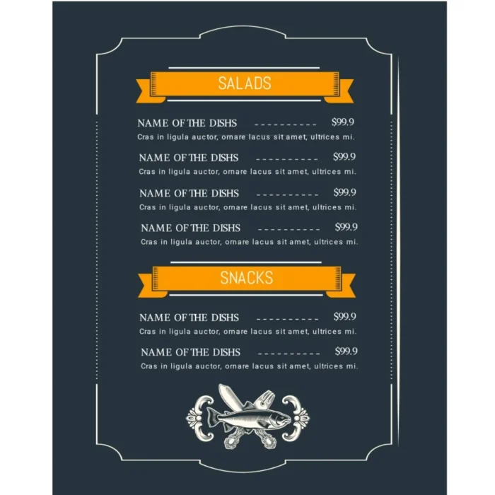 Restaurant Menus design template
