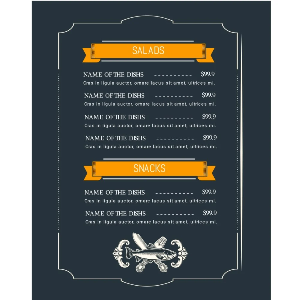 Restaurant Menus design template
