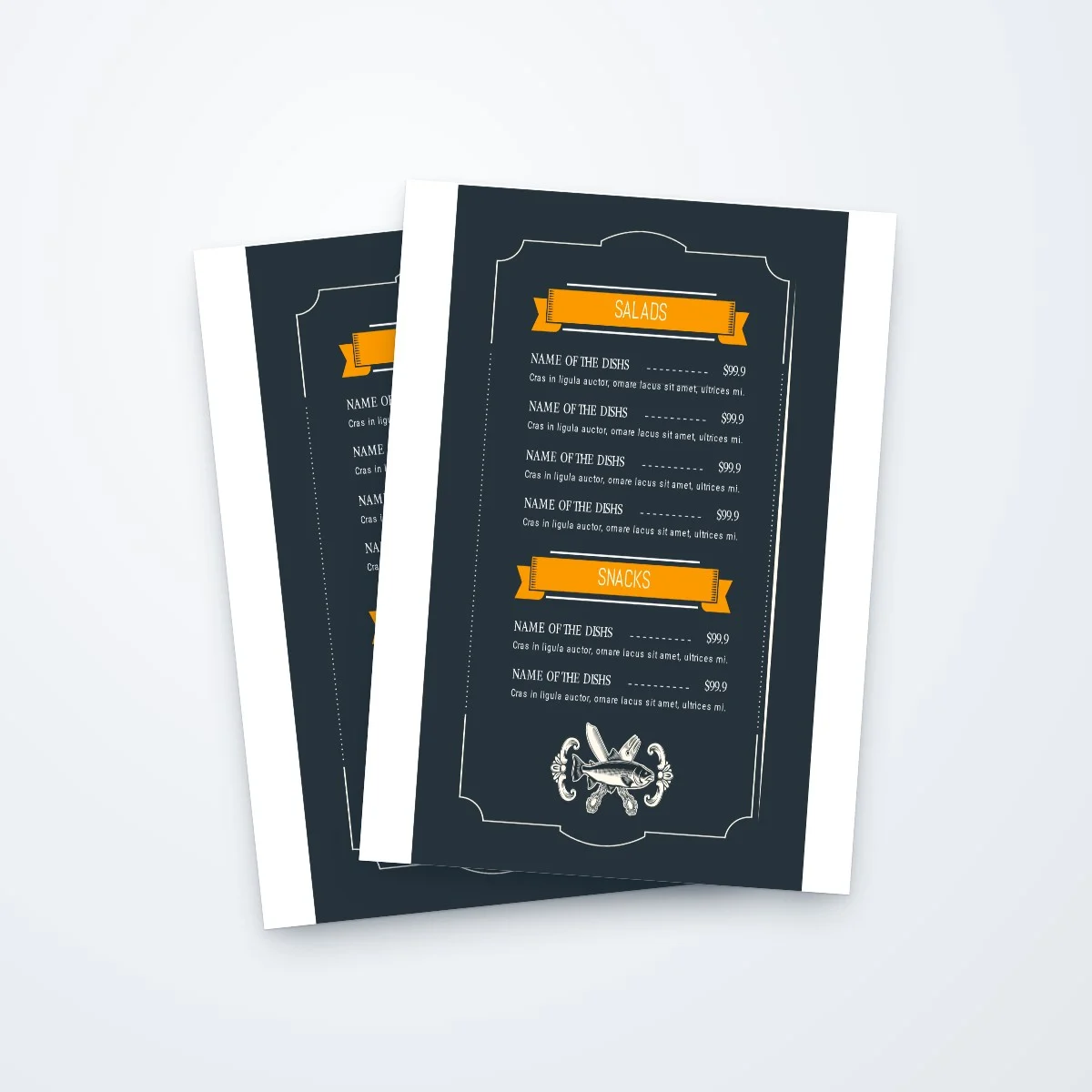 Restaurant Menus printed by PrintShop