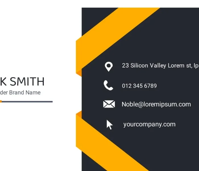 Rounded Corner Business Cards, back design template