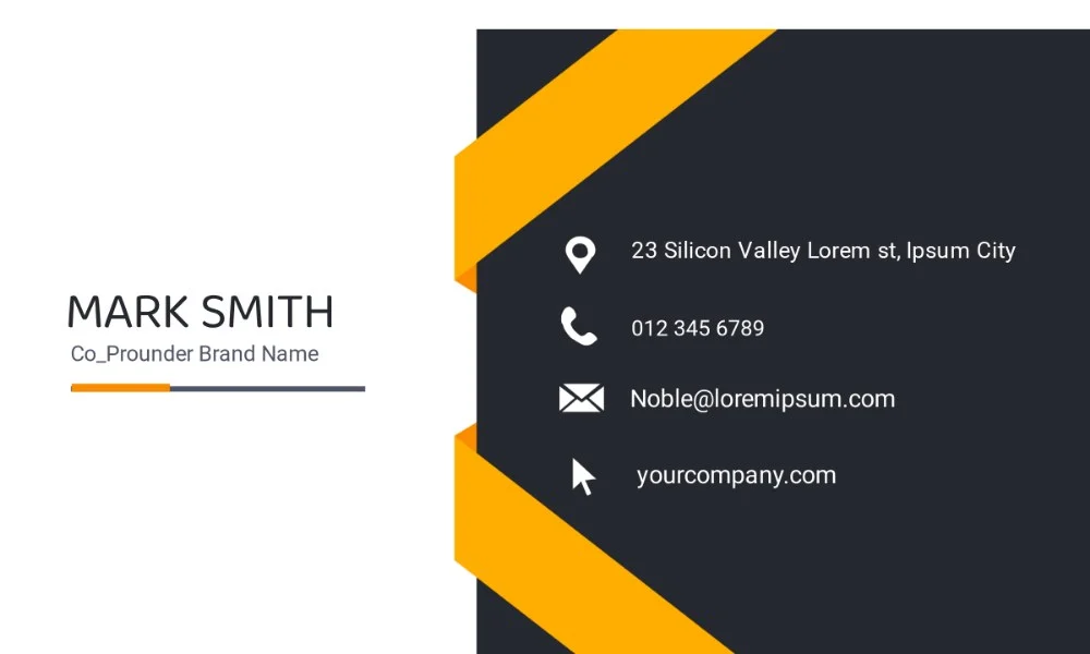 Rounded Corner Business Cards, back design template