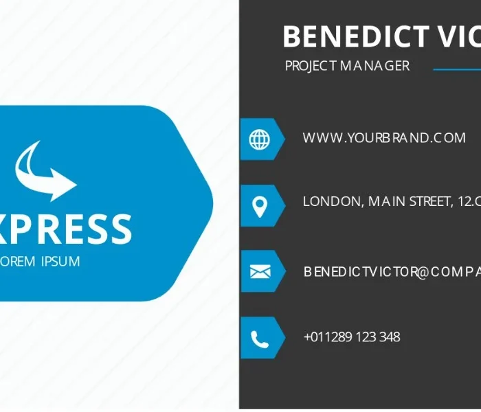 Standard Business Cards, back design template