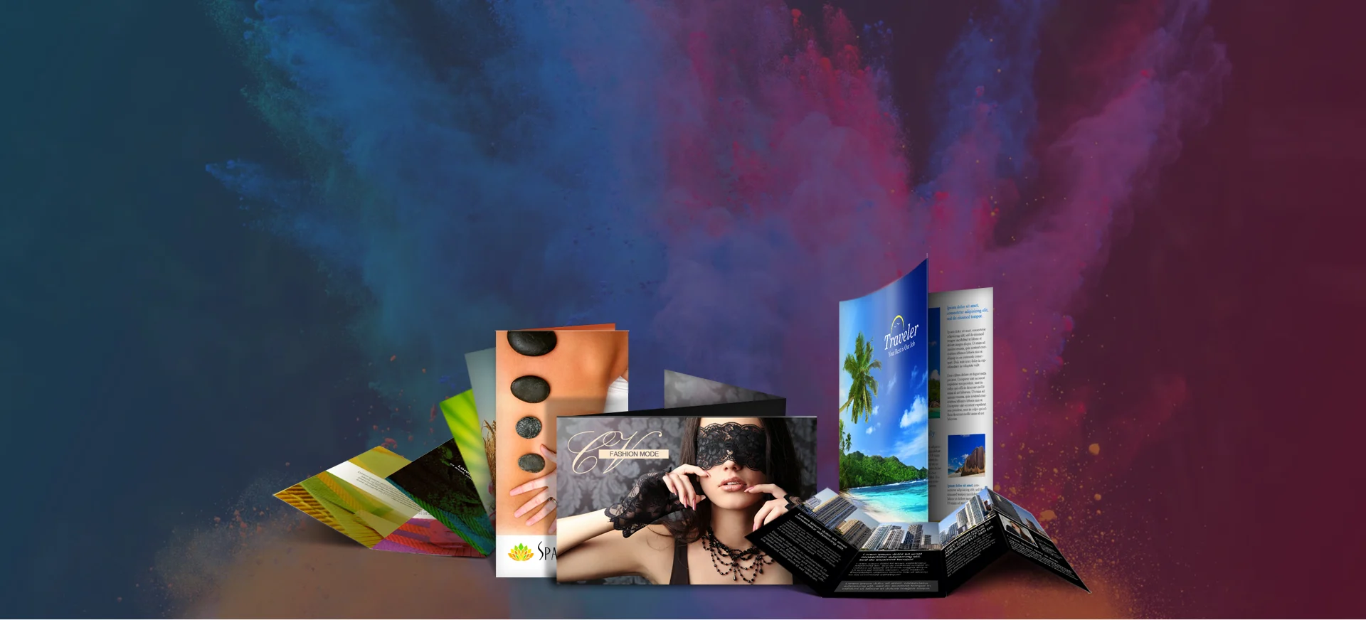 Printed brochures, catalogues and flyers