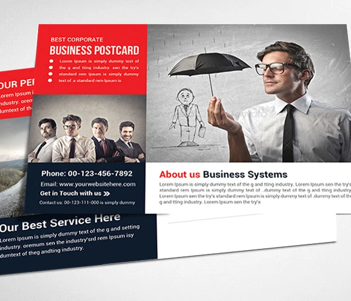 Corporate business postcard