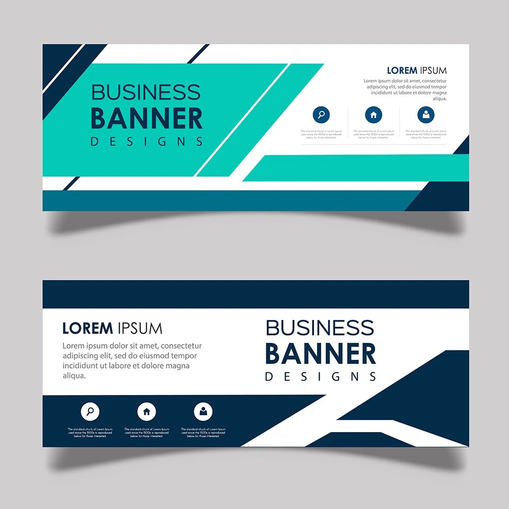 Two printed vinyl business banners