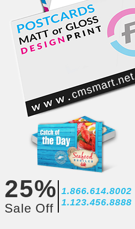 Postcards, matt or gloss: 25% sale off