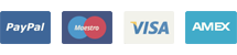 Accepted payment methods: PayPal, Maestro, Visa, American Express